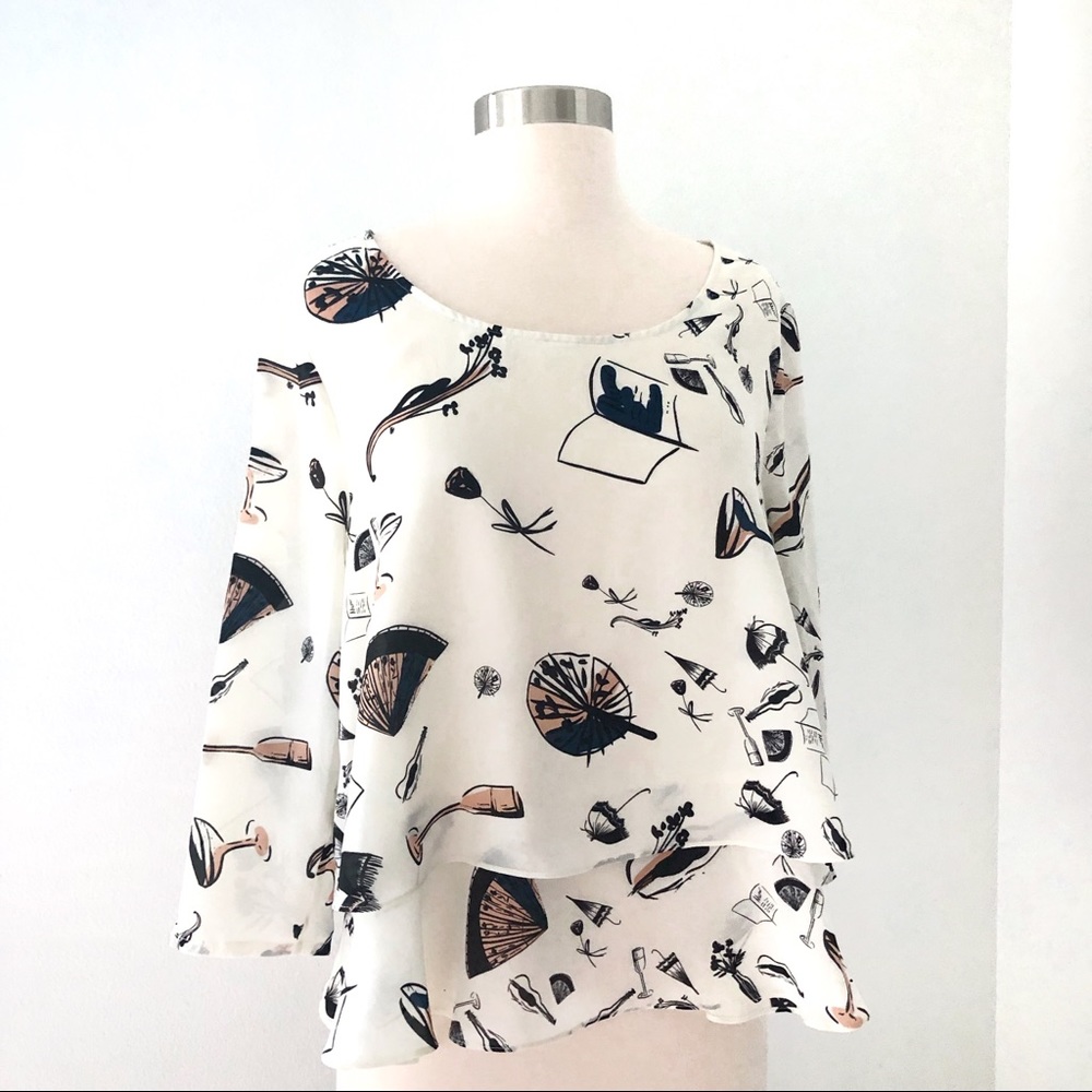 Anthro Maeve On the Town Swing Top